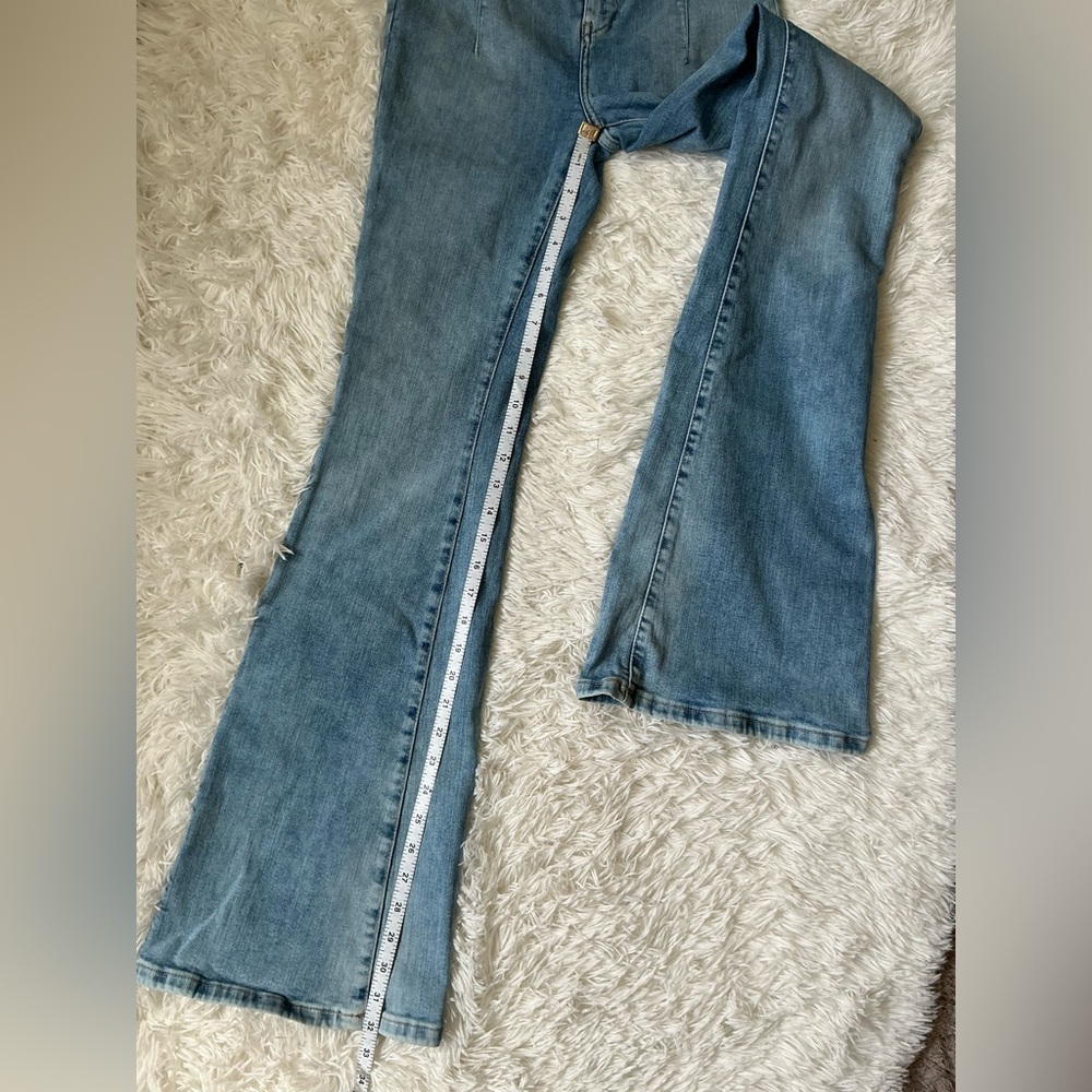 Free People We The Free High Waist Flare Jeans | Size 29 | Medium Wash | - Picture 8 of 9